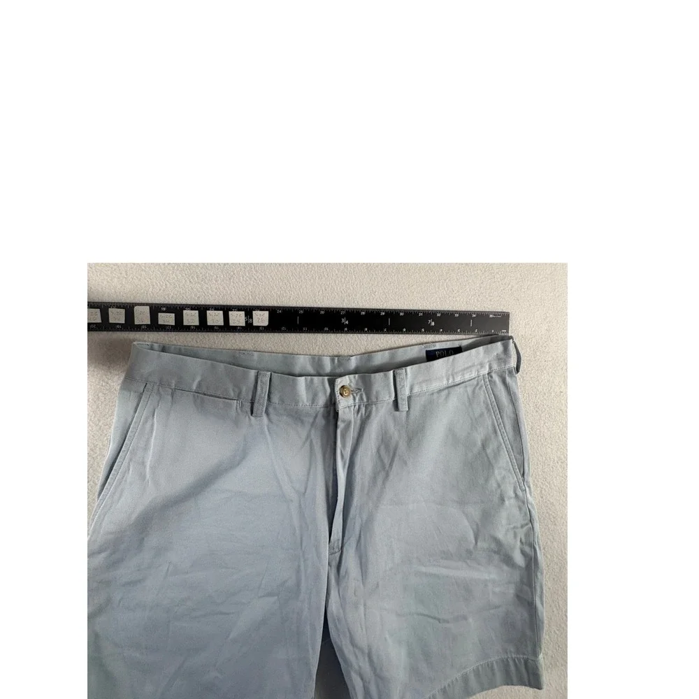 Polo Ralph Lauren Authentic Classic Fit Chino Shorts Mens 36 Gray Twill‎ Cotton